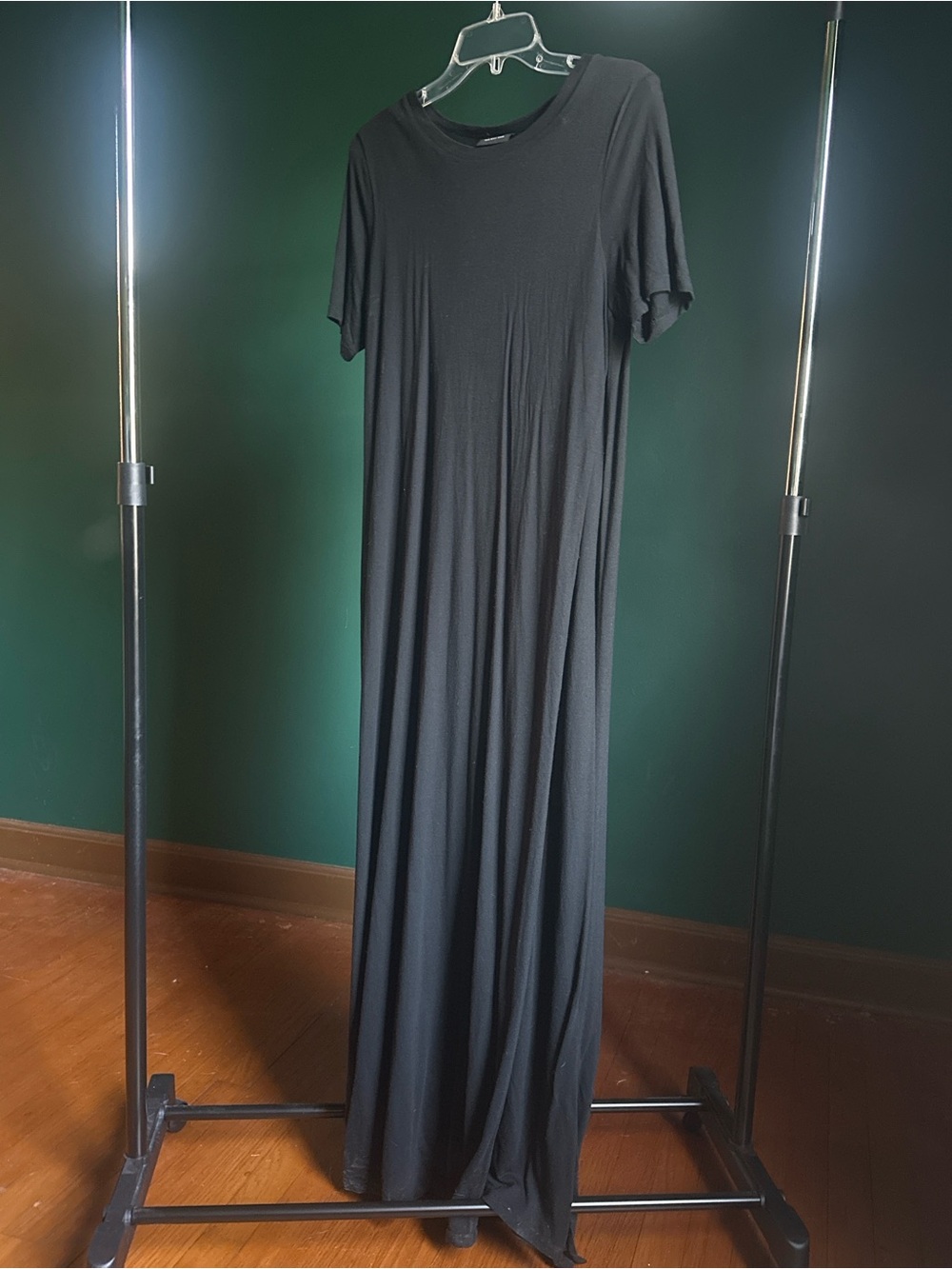 Who What Wear Black Short-Sleeve Maxi Dress